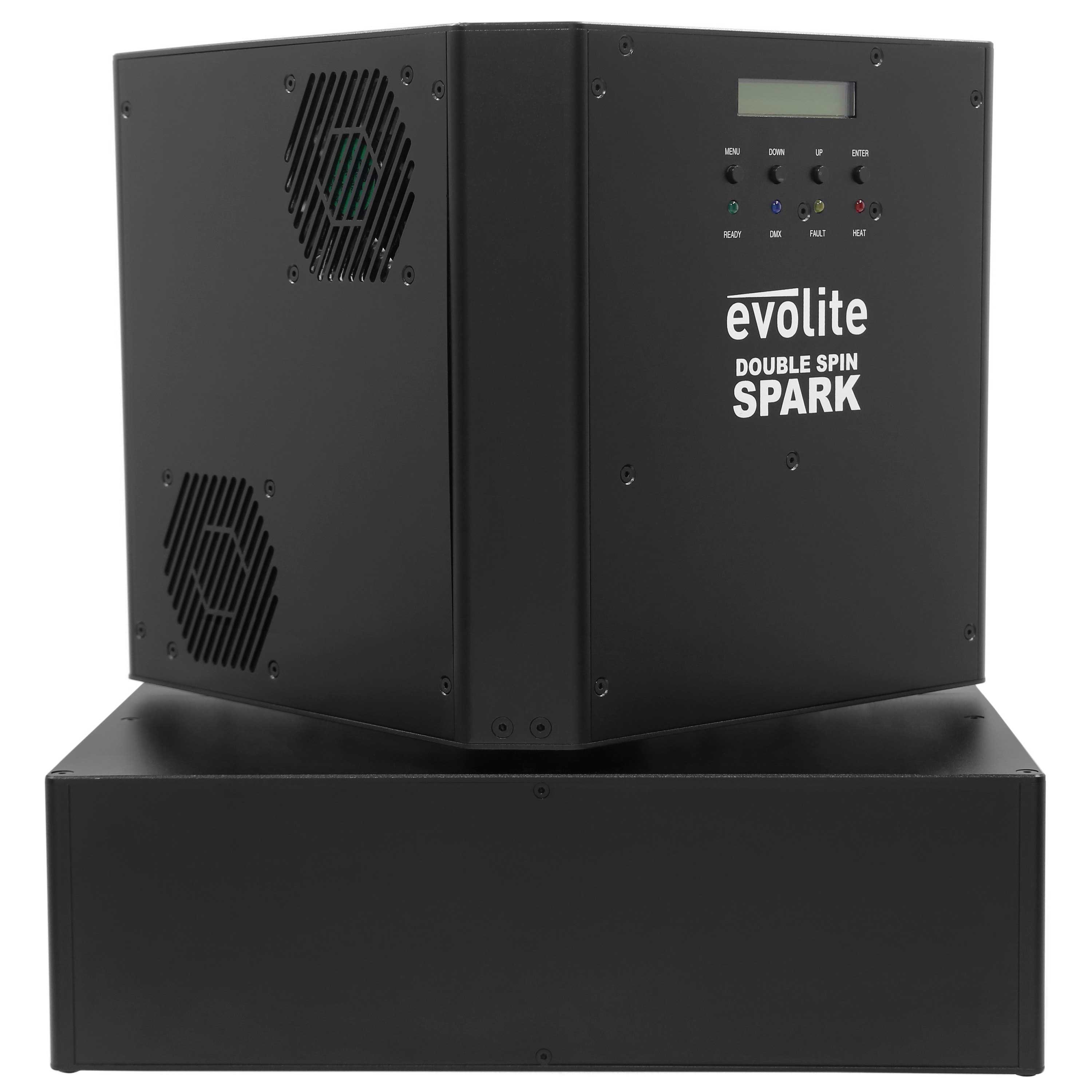 Evolite Double Spin Spark Machine with Flight Case