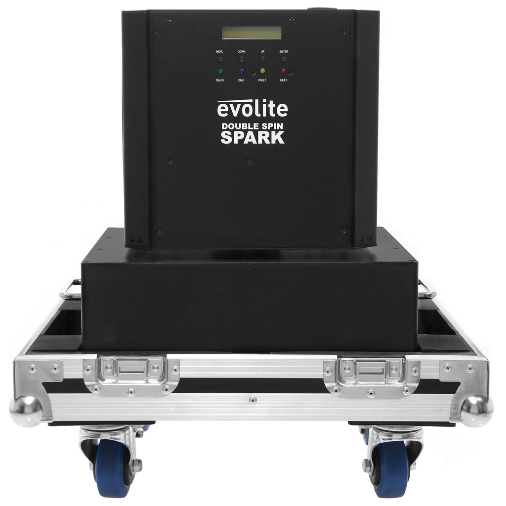 Evolite Double Spin Spark Machine with Flight Case