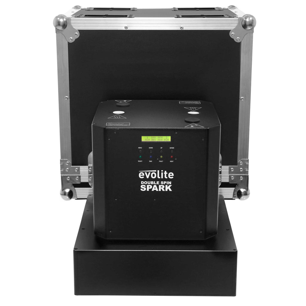 Evolite Double Spin Spark Machine with Flight Case