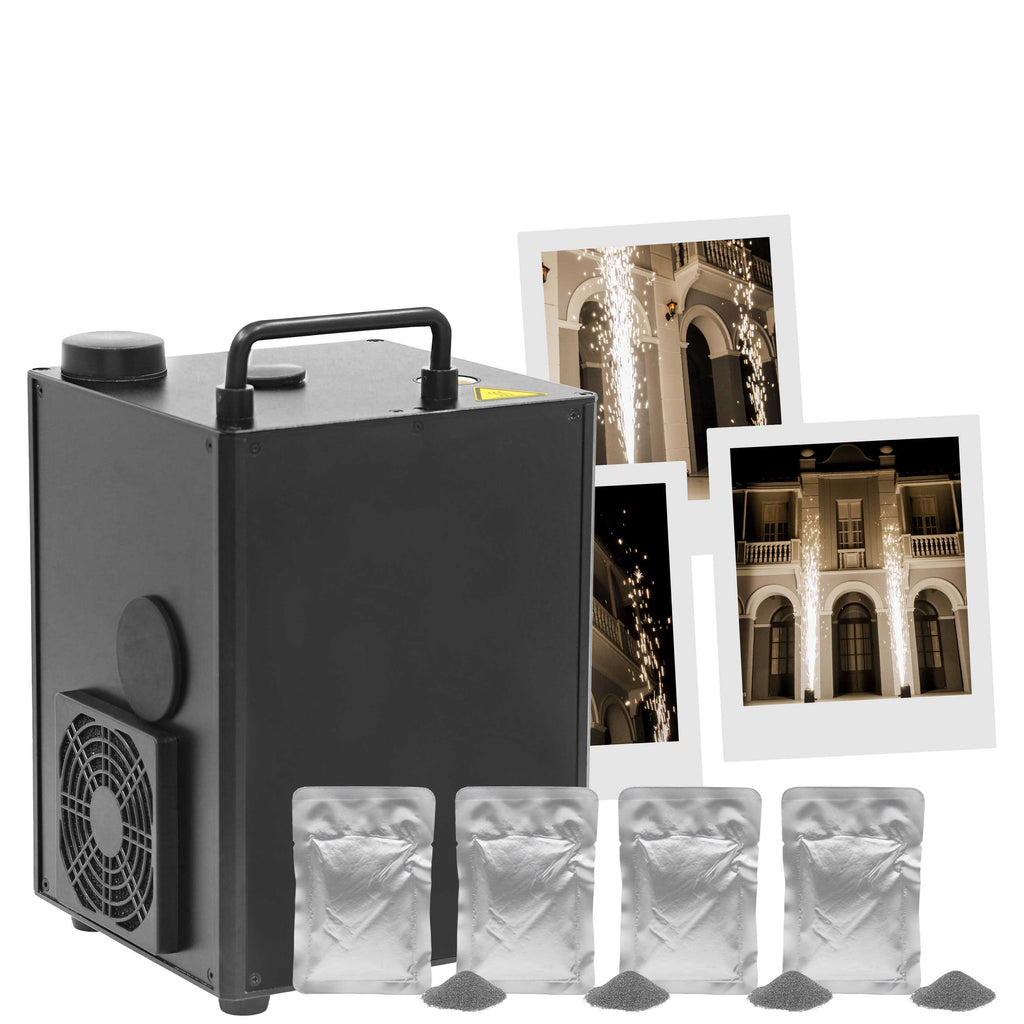 Evolite Evo Spark 600 DMX Spark Machine Pack with 4 × 200g Spark Powder