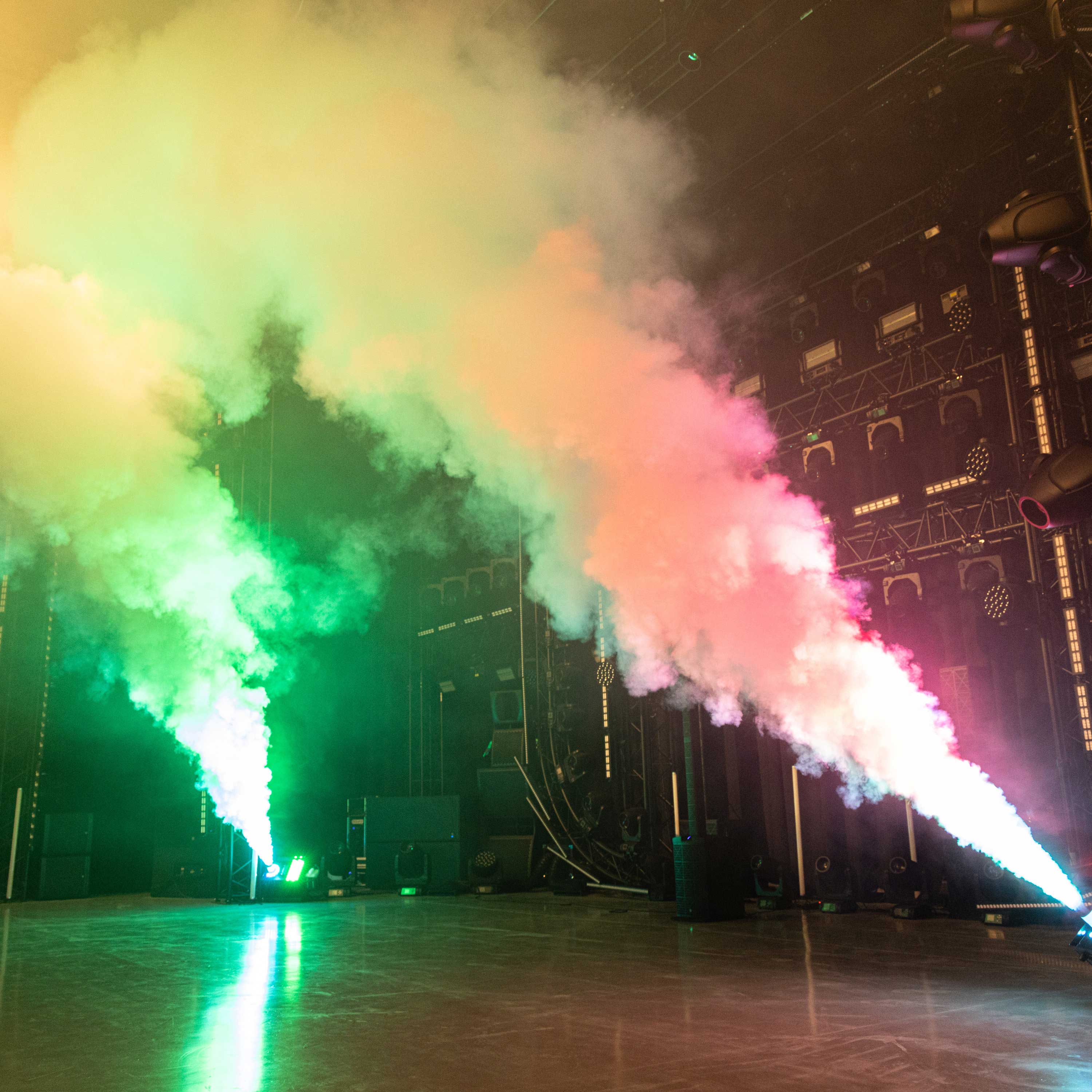 Evolite Pro FogJet Co2 – Indoor CO2-Style Jet Fog Machine with RGB LEDs